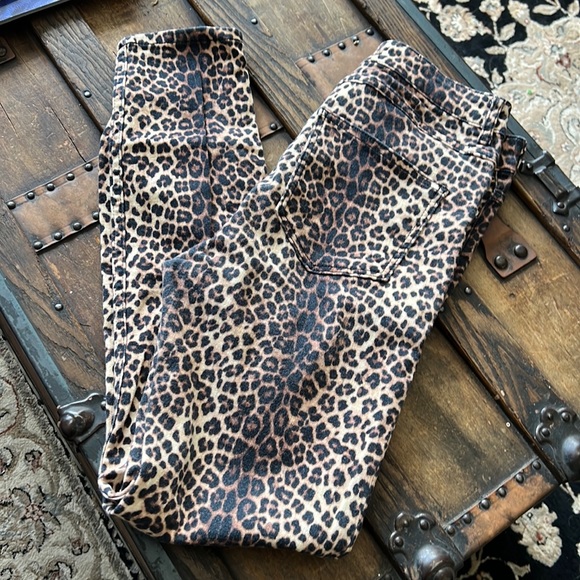 Zara Denim - Zara Leopard Stretch Jeans